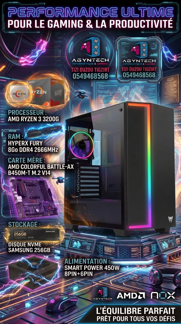 🔥AGYN GAMING -RYZEN 3 3200G / VEGA STRIKE 🎮