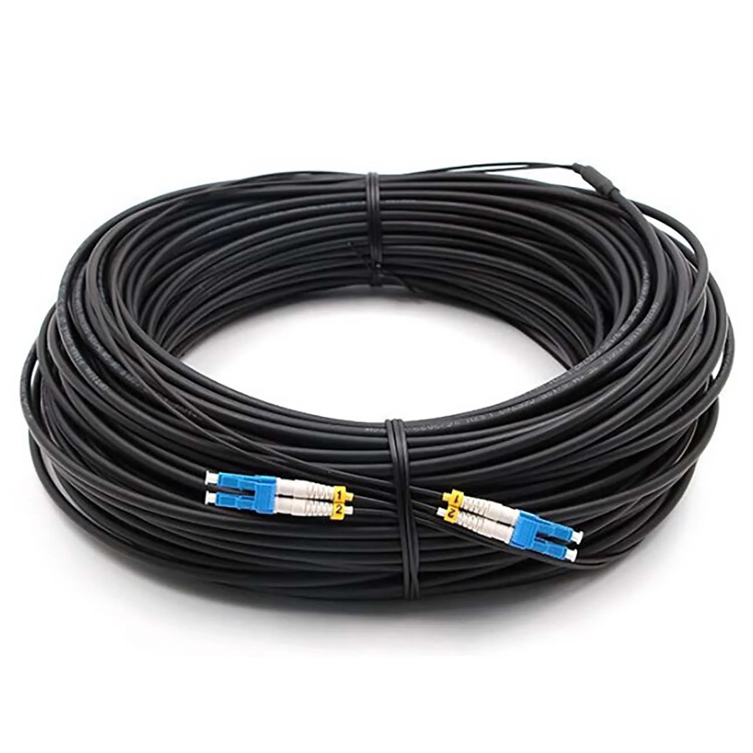 Câble fibre Optique FTTH Extérieur Autoporté Fig-8 | 2 FO | G.657.A1 | LC/UPC - LC/UPC | 300m | LSZH