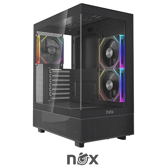 Boitier Gamer NOX ASPIRE GLASS EDITION Black plus 3Pcs Fans M42-12cm ARGB